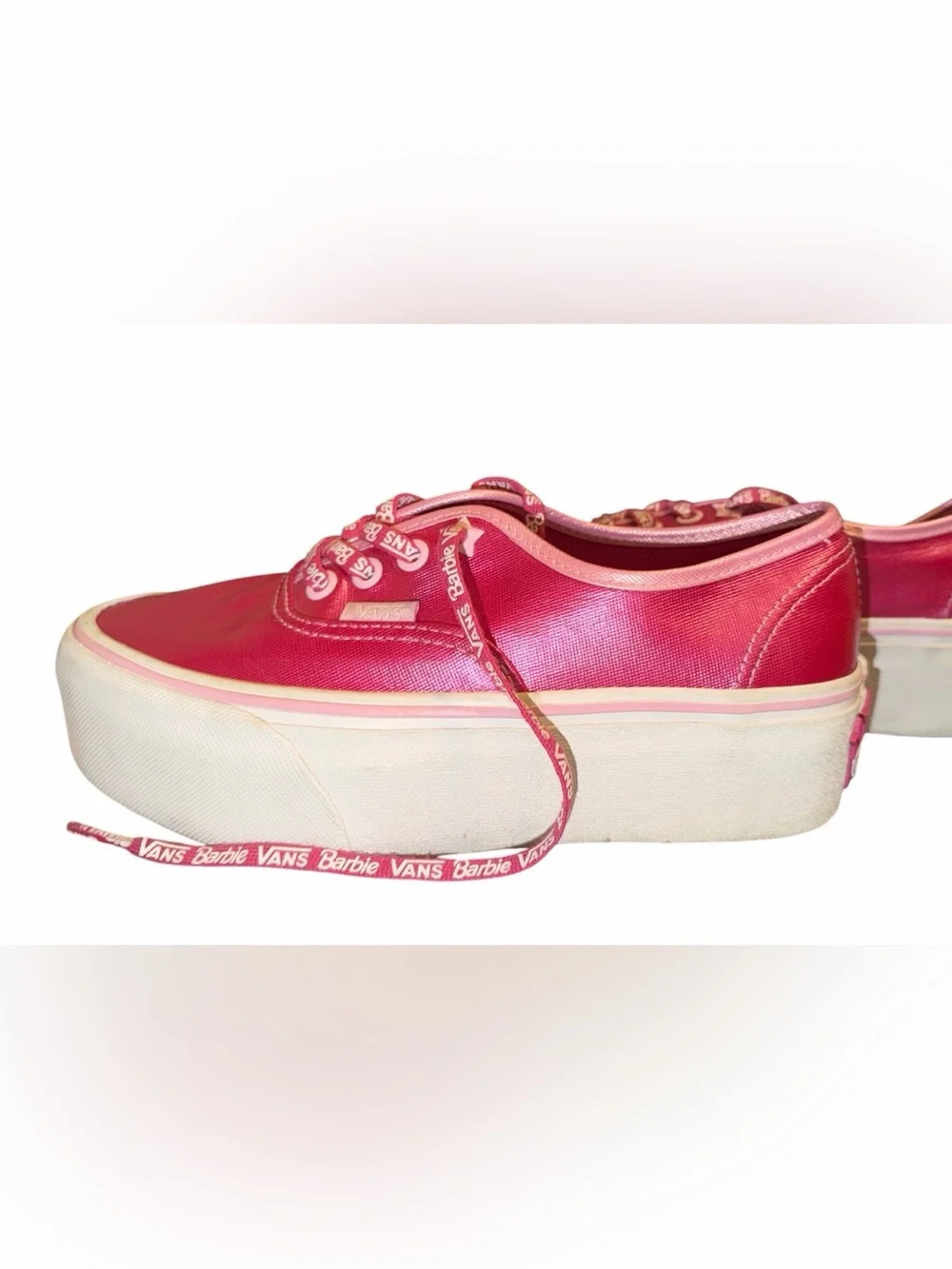 Vans x Barbie Authentic Stackform Sneakers Vibrant Hot Pink Size 6 Barbiecore
